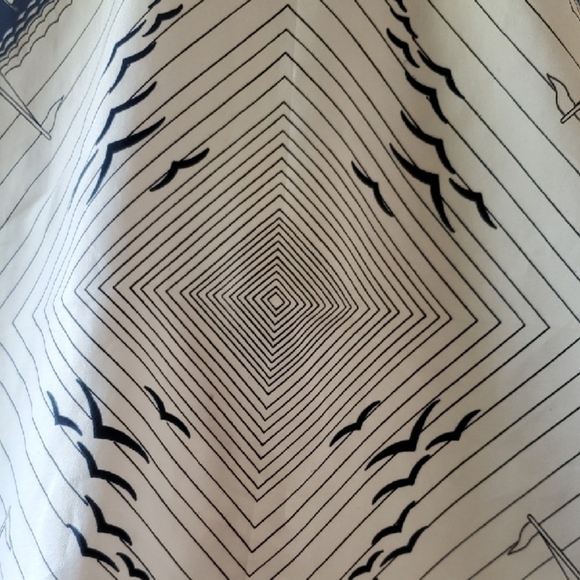 Nautical Navy and White Scarf by - Picture 7 of 9